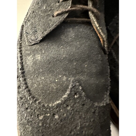 Allen Edmonds McGregor Wingtip 9.5 D Black Suede model 4559  Vibram Soles Read - Picture 11 of 13